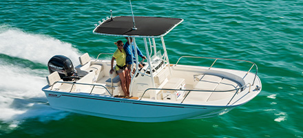 Boston Whaler on the water