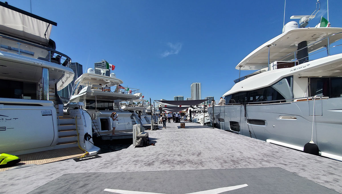 aisle view of boats