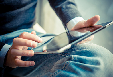 Person using iPad