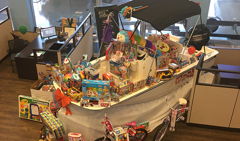 a boat filled with toys