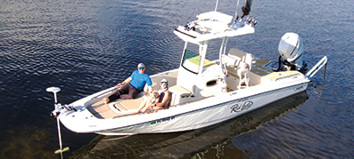 Boston Whaler out on the water