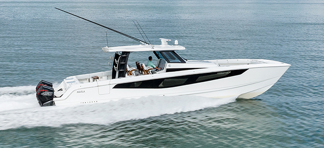 Aquila Power Catamaran on the water