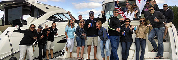 people celebrating marinemax getaways