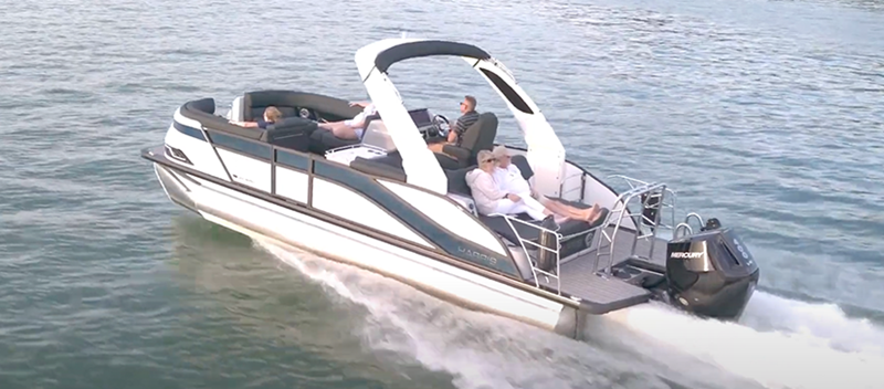 Harris Pontoon on the water