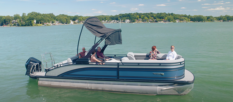 Harris Pontoon on the water