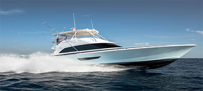 Bertram yachts 61C on the water