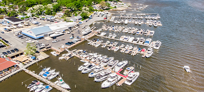 MarineMax Brick location Marina overhead