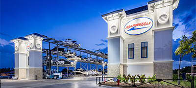 Evening view of the Ft Myers Marina
