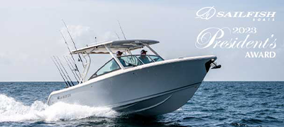 A Sailfish boat credited with the prestigious 2023 President's award