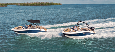 Two Sea Ray SPX's on the Water