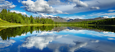 Beautiful lake in Altai mountains
