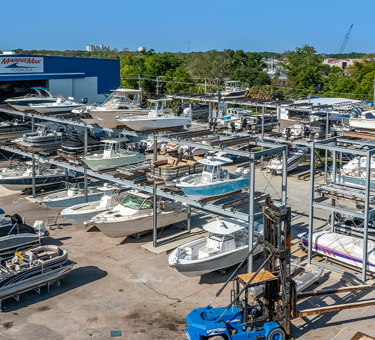 High and dry storage at MarineMax Pensacola Marina