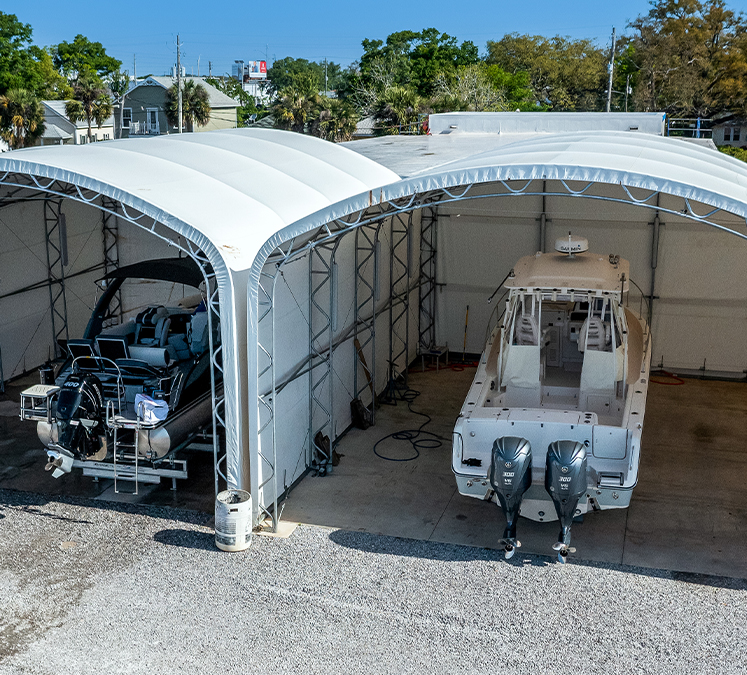 two boats getting services in Pensacola