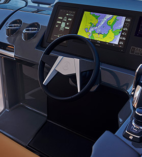 View of a navigation system of Aviara boat