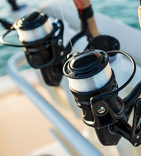 Detail view of Boston Whaler boat accessories