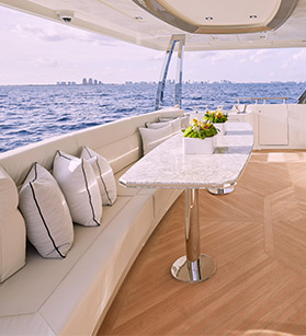 Deck view of Ocean Alexander yacht