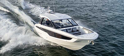 Galeon yacht on the water