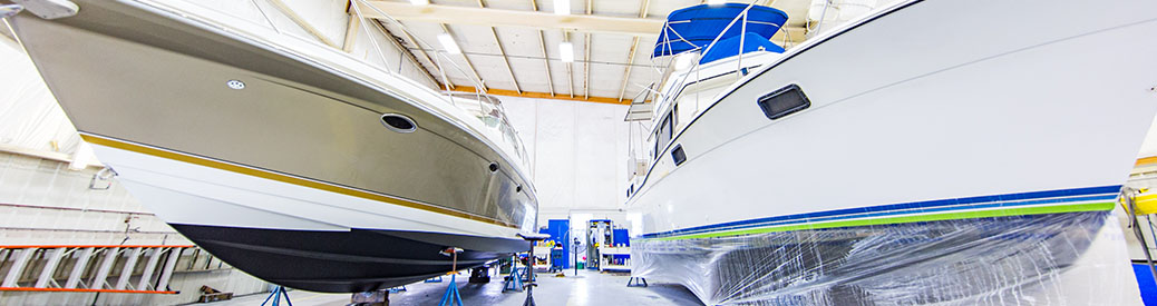 two boats on storage