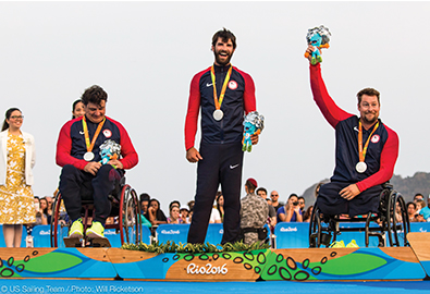 Sailing team for Paralympics on awards podium