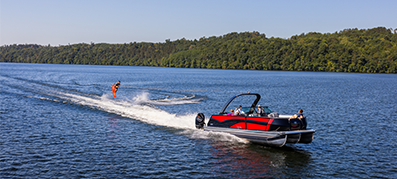 Premier Pontoon on the water