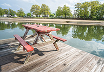 picnic table at marinemax boston