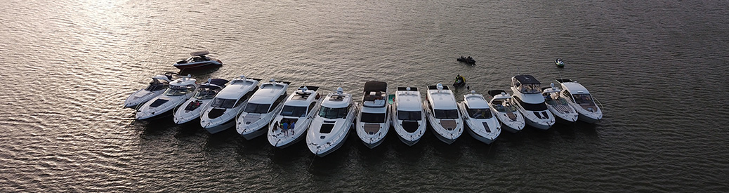 MarineMax Dallas Yacht Center boats lined up