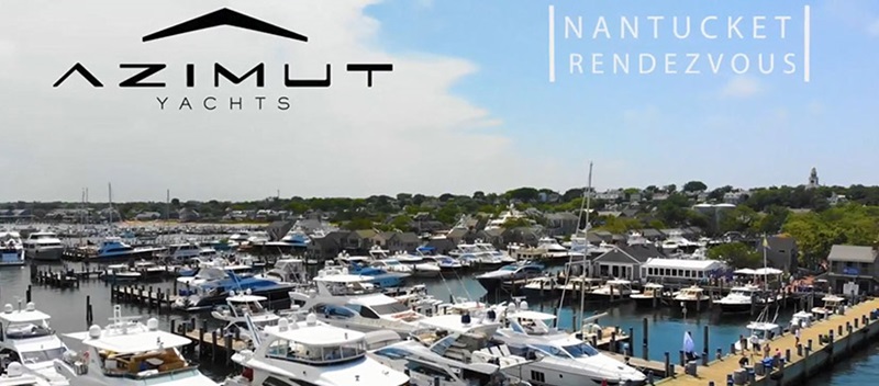 A bird's-eye view of the marina at the Azimut Nantucket Rendezvous