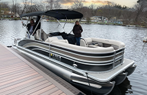 Harris Pontoon on the water