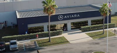 exterior view of the Aviara factory