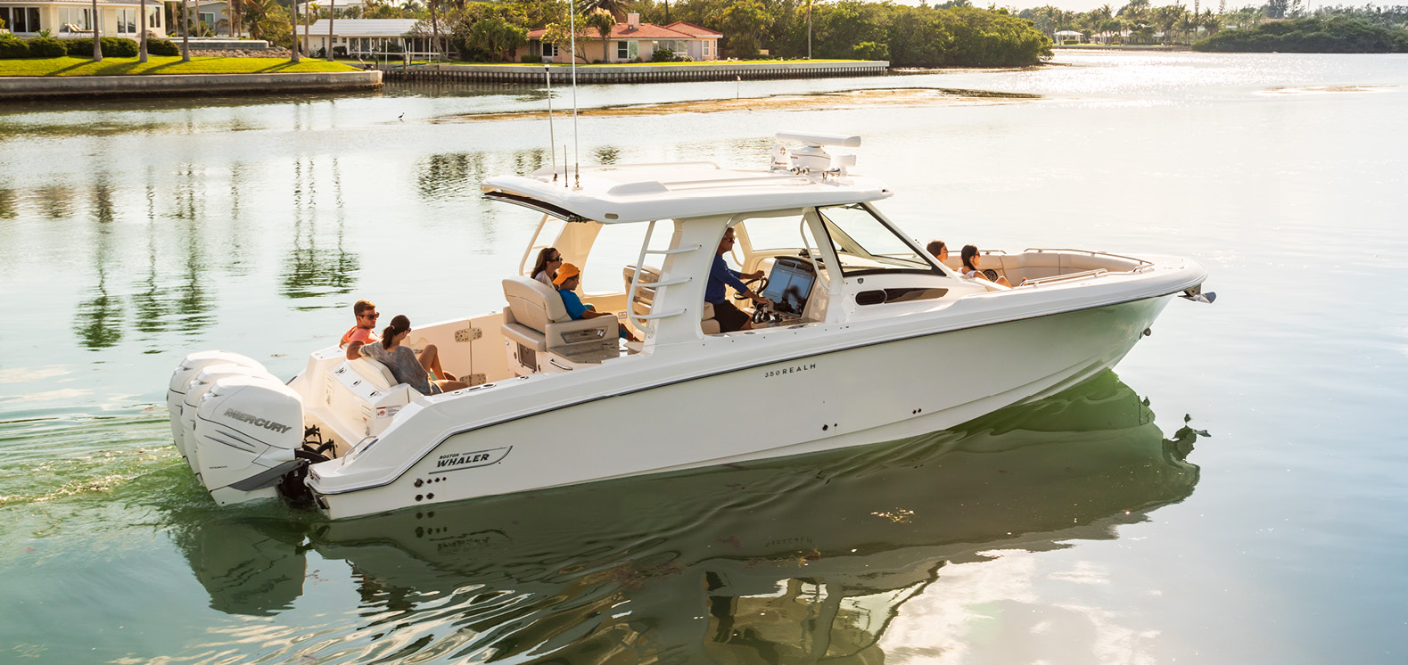 Boston Whaler realm in the water