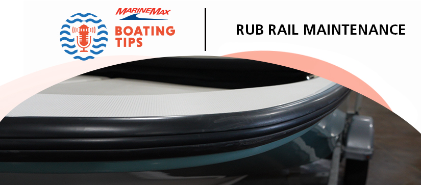 Rub rail on a boat