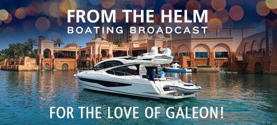 Galeon yacht in the water in front of the Atlantis resort in the Bahamas