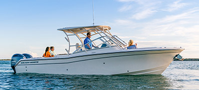 Group of people on a Grady-White Boat