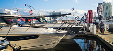 dock at miami international boat show