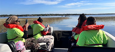 A supervised boat ride at the 51st annual AHC of CF Holiday Party