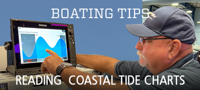 Captain Keith reading a coastal tide chart