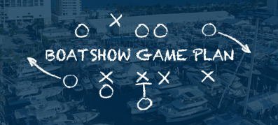 Boat Show Game Plan with shapes and lines
