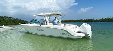 a Boston Whaler 320 Vantage