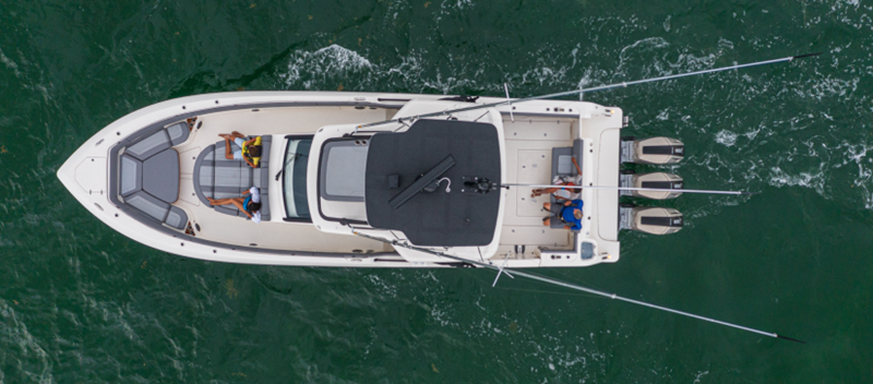 Boston Whaler 420 Outrage Anniversary Edition out on the water