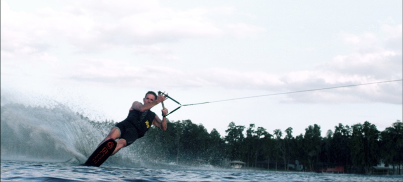 Man water skiing