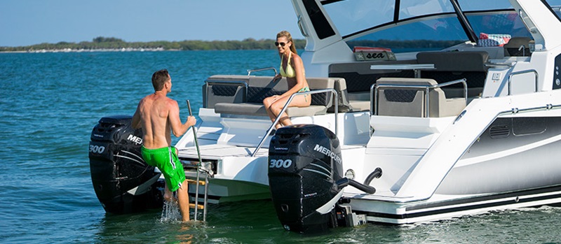 Couple on board of a boat - Aquila 36 owners share why these chose this new model video