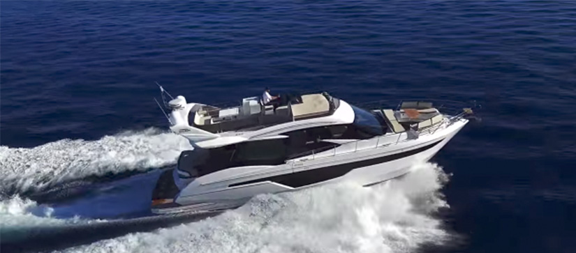 Galeon boat cruising through the water