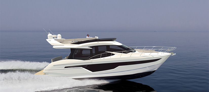 Galeon boat cruising through the water