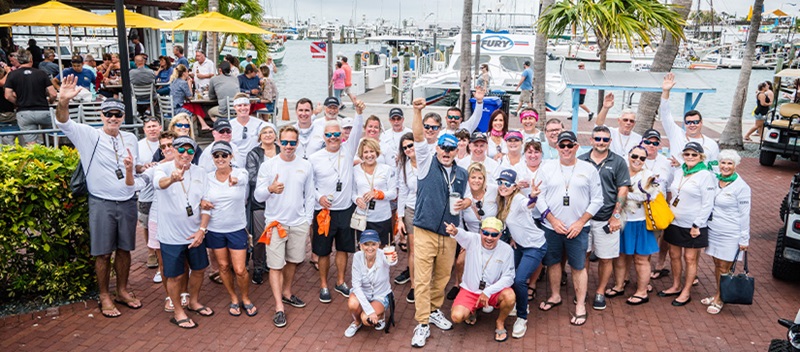 A group of Galeon yacht owners in Key West for the Galeon Rendezvous
