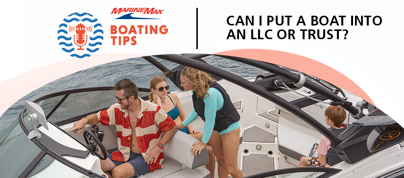 Family boating on the water