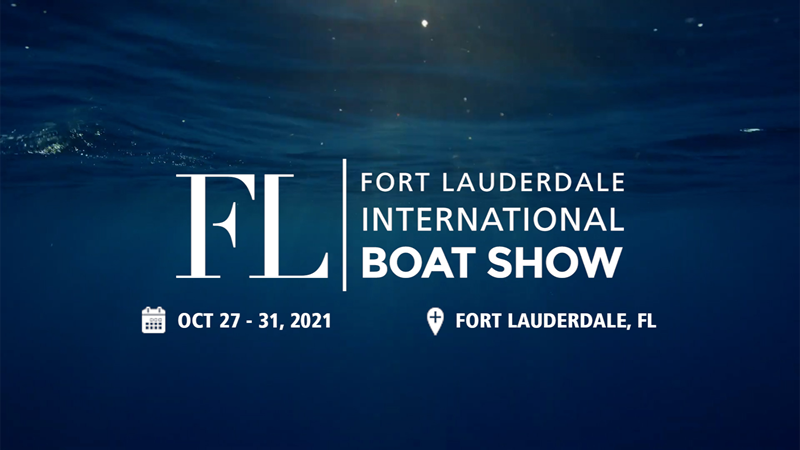 Fort Lauderdale International Boat Show Title with date under water