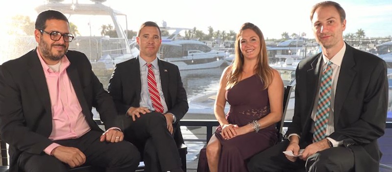 Four people seated for a MarineMax From the Helm interview