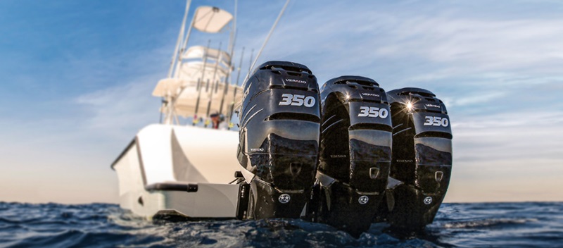 A boat with Mercury Marine engines