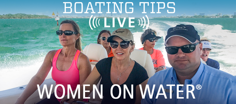 A group of women aboard a boat