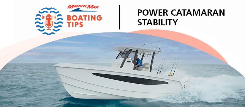 Power Catamaran on the water